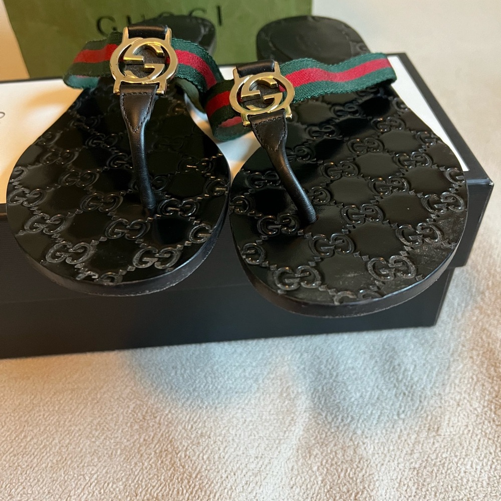 Authentic Gucci Slides Size 37.5 - image 4